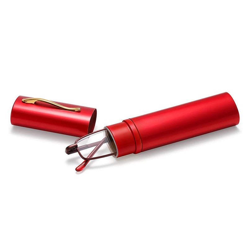 Mini portable reading glasses for men and women, with a small pen holder, high-definition, stylish, ultra-lightweight glasses for seniors.